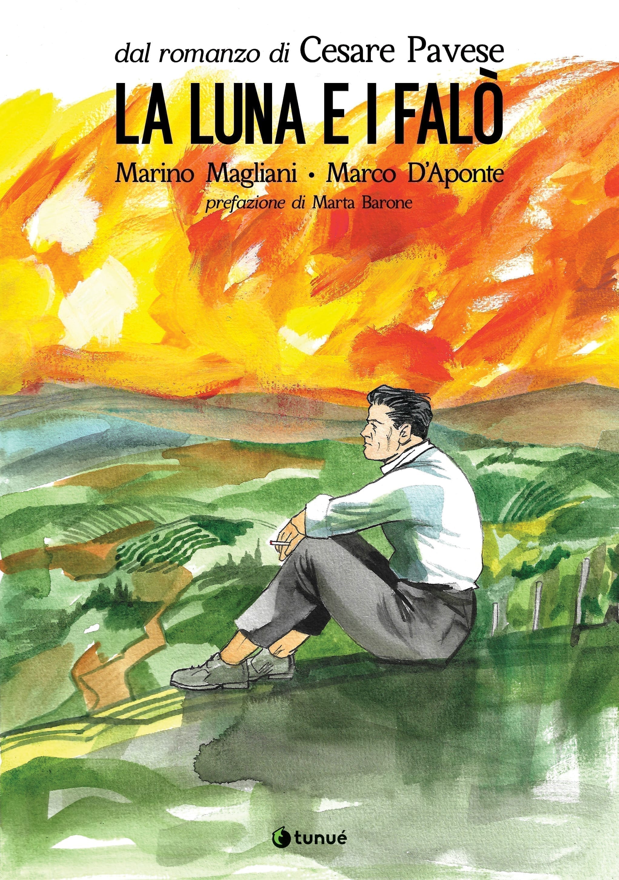 Copertina del graphic novel La luna e i falò di Cesare Pavese