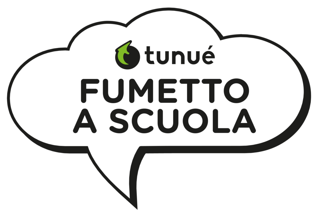 Fumetto a scuola - logo pipetta a sinistra